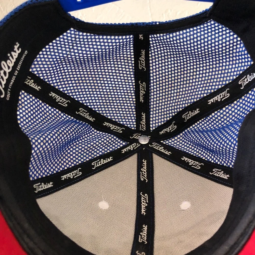 Titleist Tour Performance Mesh Golf Hat Red, White, and Blue Cap